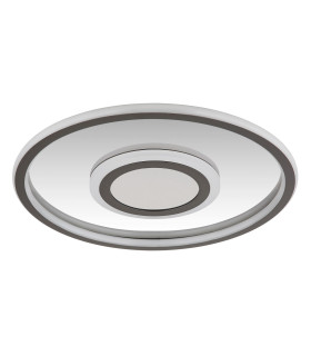 Cara Integrated LED Semi Flush Ceiling Light Grey Matt LED 3000K-2