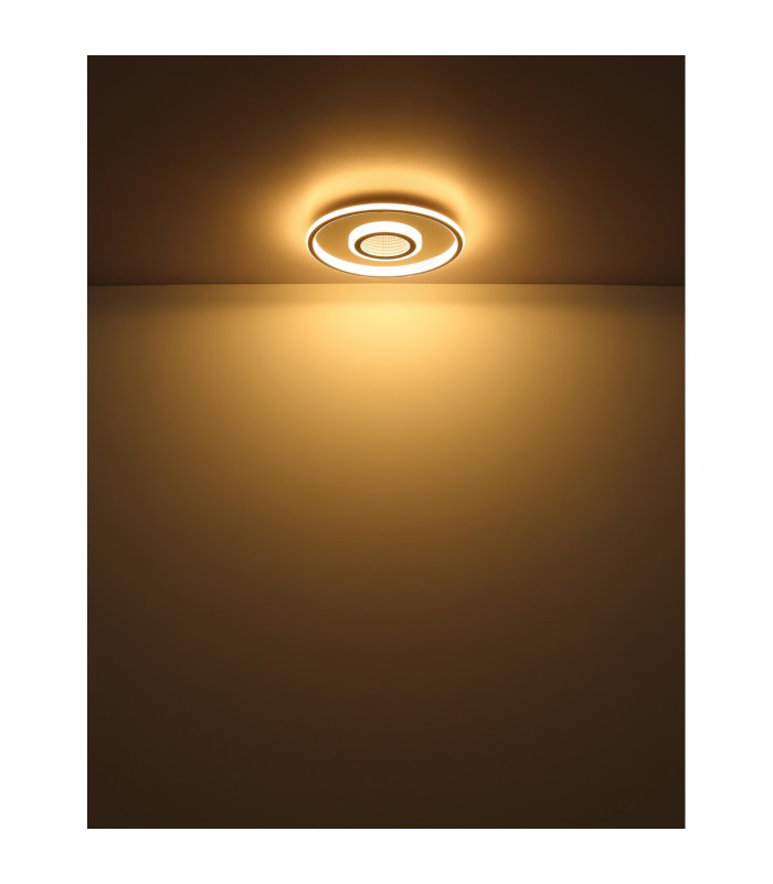 Cara Integrated LED Semi Flush Ceiling Light Grey Matt LED 3000K-6