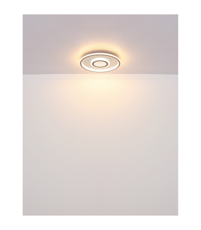 Cara Integrated LED Semi Flush Ceiling Light Grey Matt LED 3000K-7