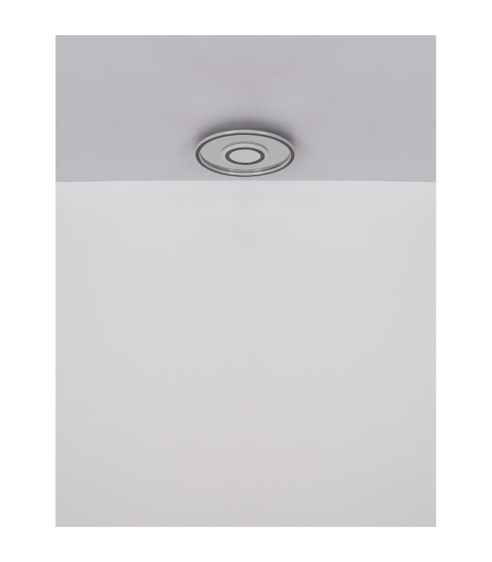 Cara Integrated LED Semi Flush Ceiling Light Grey Matt LED 3000K-8
