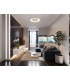 Cara Integrated LED Semi Flush Ceiling Light Grey Matt LED 3000K-9