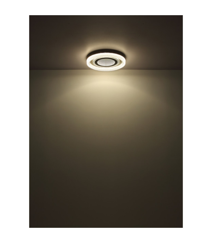 Alsuna Integrated LED Semi Flush Ceiling Light White Matt LED Dimmable 2700-6000K Remote Control-6
