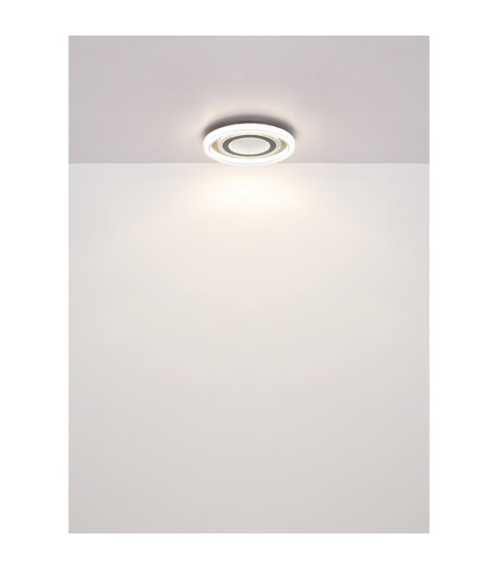 Alsuna Integrated LED Semi Flush Ceiling Light White Matt LED Dimmable 2700-6000K Remote Control-7