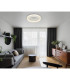 Alsuna Integrated LED Semi Flush Ceiling Light White Matt LED Dimmable 2700-6000K Remote Control-10
