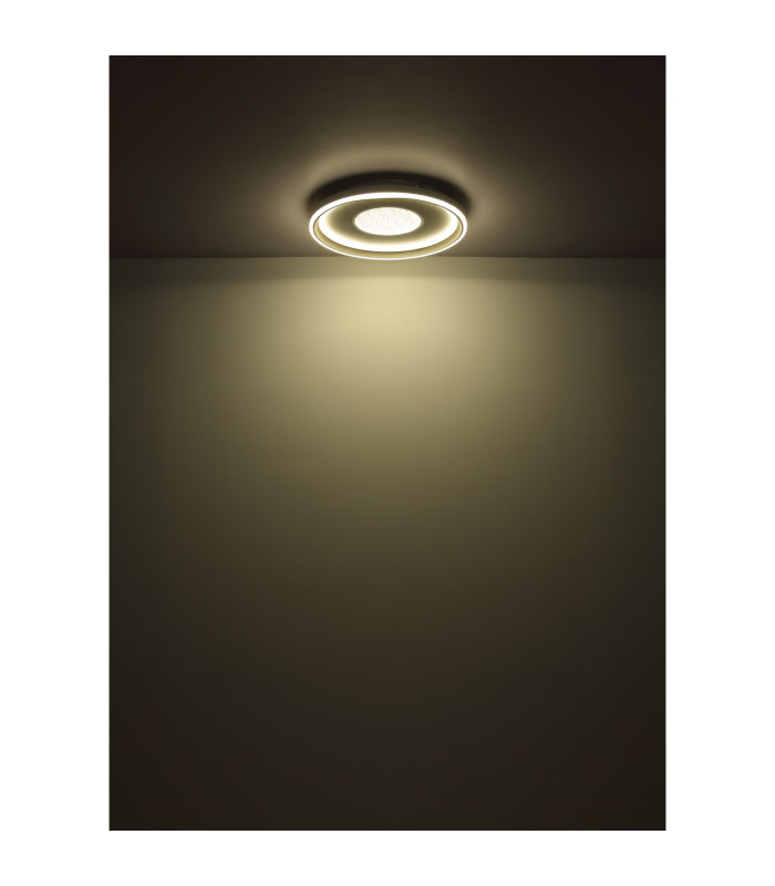 Eila Integrated LED Semi Flush Ceiling Light White Matt LED Dimmable 2700-6000K Remote Control Timer-6