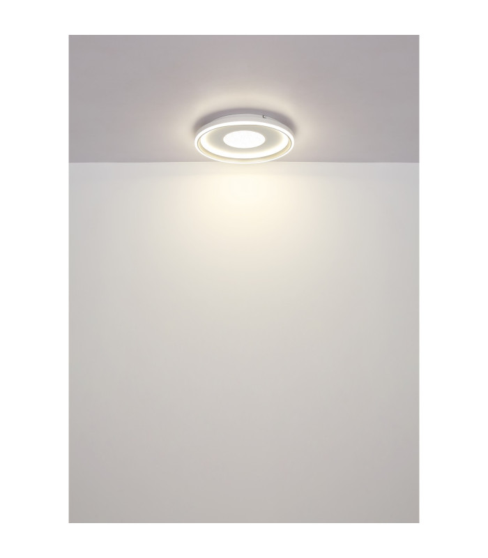 Eila Integrated LED Semi Flush Ceiling Light White Matt LED Dimmable 2700-6000K Remote Control Timer-7