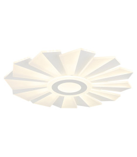 Alwina Integrated LED Semi Flush Ceiling Light White Matt LED Dimmable 2700-6000K Remote Control Timer-1