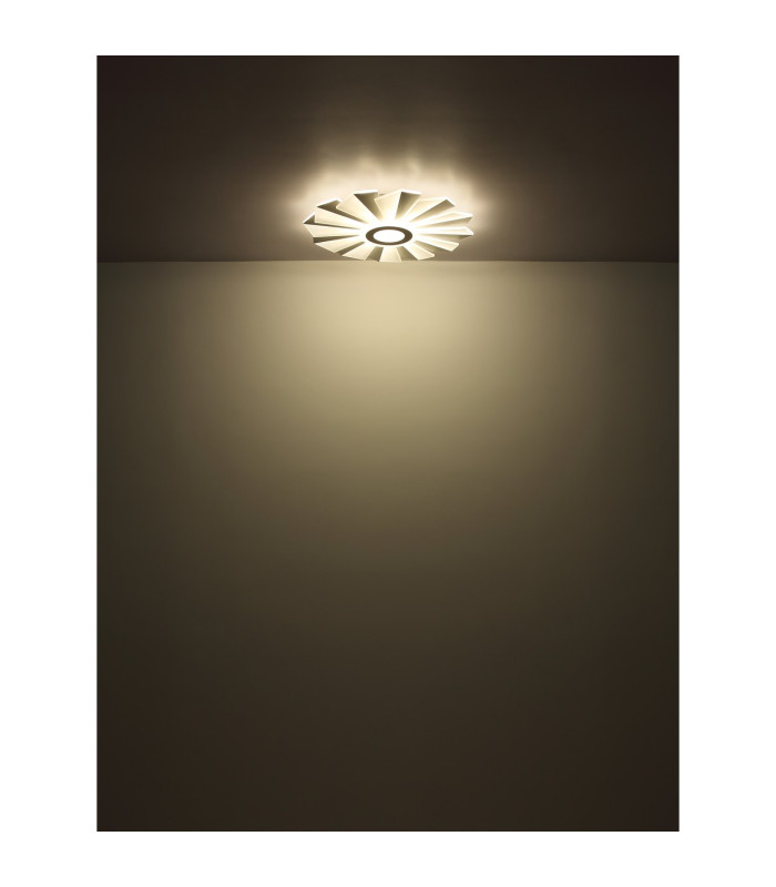 Alwina Integrated LED Semi Flush Ceiling Light White Matt LED Dimmable 2700-6000K Remote Control Timer-7