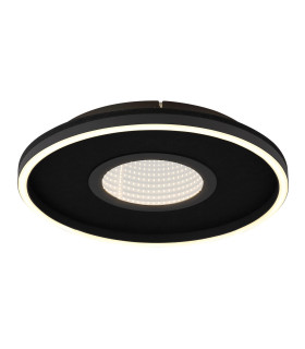 Emory Integrated LED Semi Flush Ceiling Light Matt Black LED 3000K-1