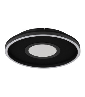 Emory Integrated LED Semi Flush Ceiling Light Matt Black LED 3000K-2