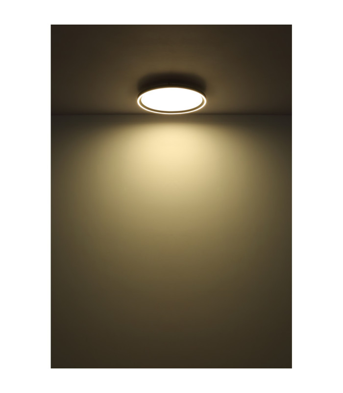 Dublin 40cm Integrated LED Semi Flush Ceiling Light Grey LED Dimmable 2700-6000K Remote Control-6