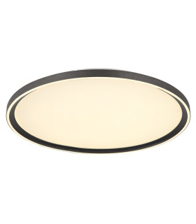 Dublin 50cm Integrated LED Semi Flush Ceiling Light Grey LED Dimmable 2700-6000K Remote Control-1