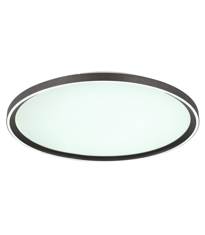 Dublin 50cm Integrated LED Semi Flush Ceiling Light Grey LED Dimmable 2700-6000K Remote Control-5