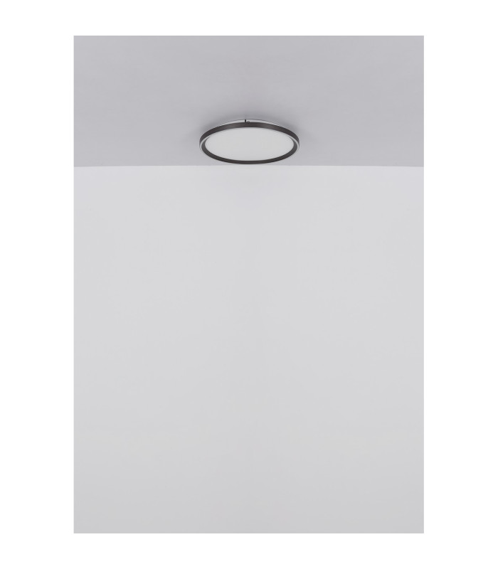 Dublin 50cm Integrated LED Semi Flush Ceiling Light Grey LED Dimmable 2700-6000K Remote Control-8