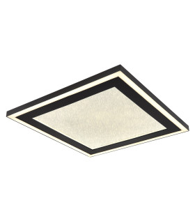 Davies Square Integrated LED Semi Flush Ceiling Light Matt Black LED 4000K-1