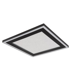 Davies Square Integrated LED Semi Flush Ceiling Light Matt Black LED 4000K-2