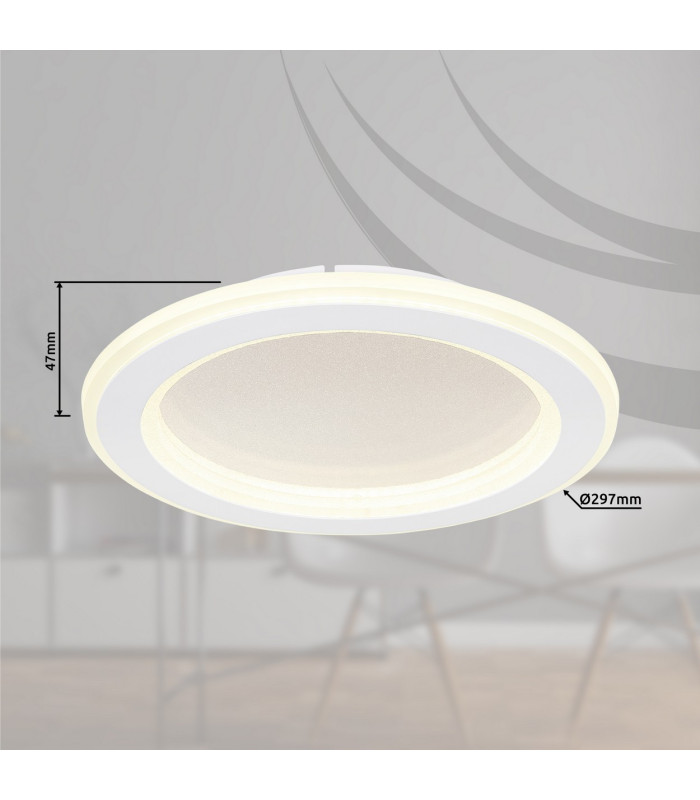 Tini Integrated LED Semi Flush Ceiling Light White LED 4000K-6