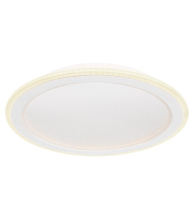 Tini Integrated LED Semi Flush Ceiling Light White 1x RGB LED Dimmable 2700-6000K Remote Control-1