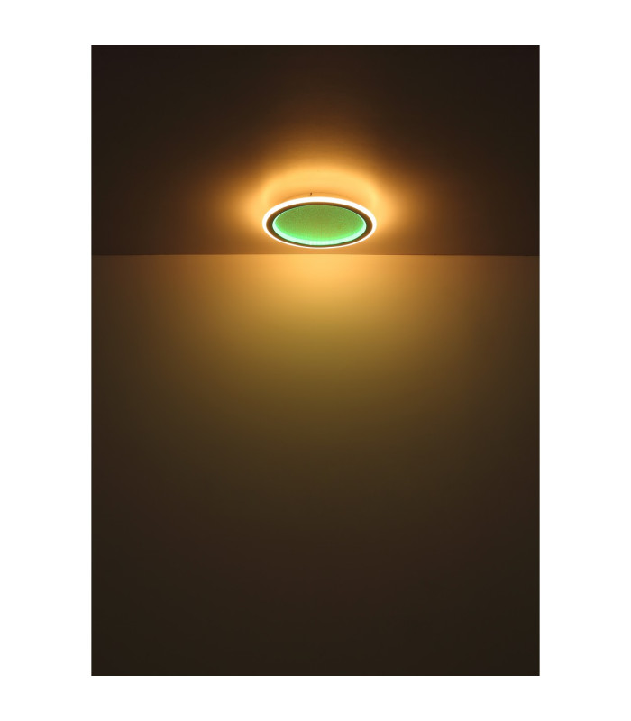 Tini Integrated LED Semi Flush Ceiling Light White 1x RGB LED Dimmable 2700-6000K Remote Control-10