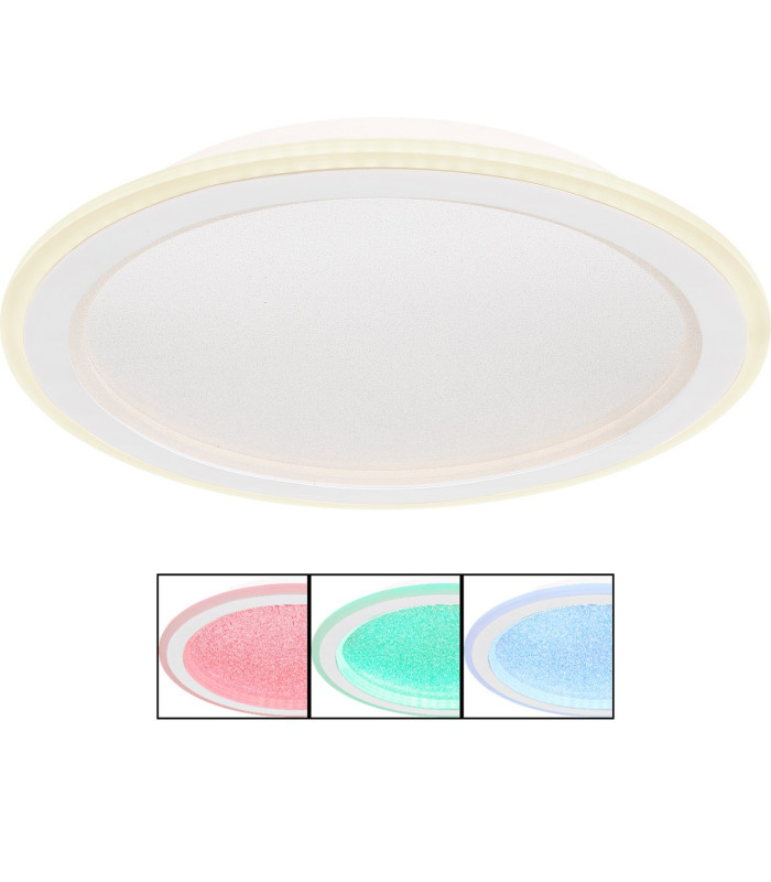 Tini Integrated LED Semi Flush Ceiling Light White 1x RGB LED Dimmable 2700-6000K Remote Control-19