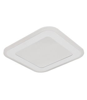 Lamela Square Integrated LED Semi Flush Ceiling Light White Matt LED 4000K-2