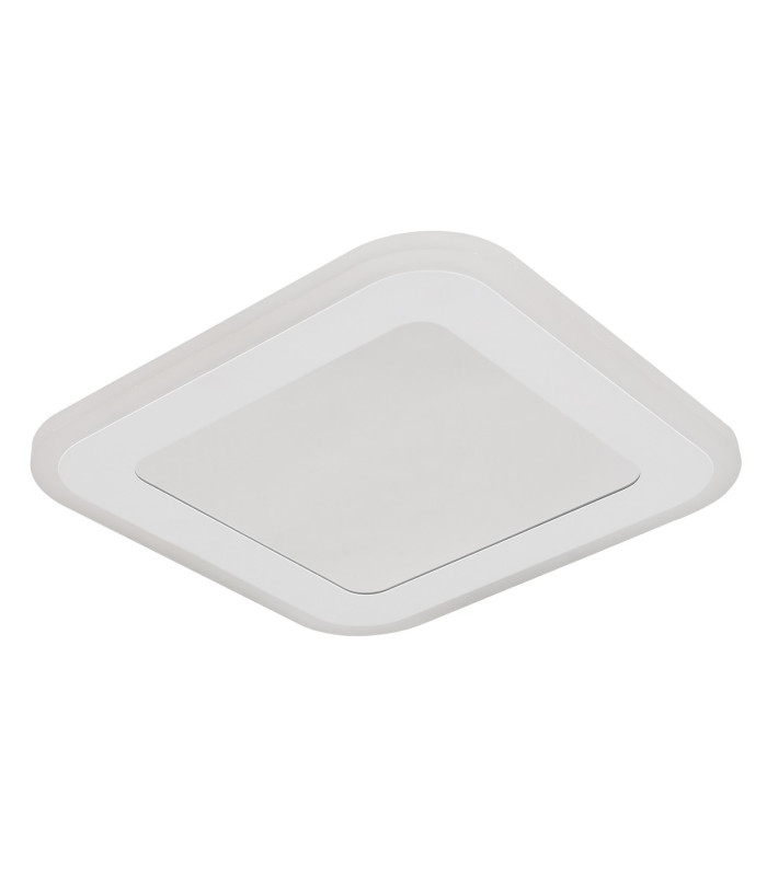 Lamela Square Integrated LED Semi Flush Ceiling Light White Matt LED 4000K-2