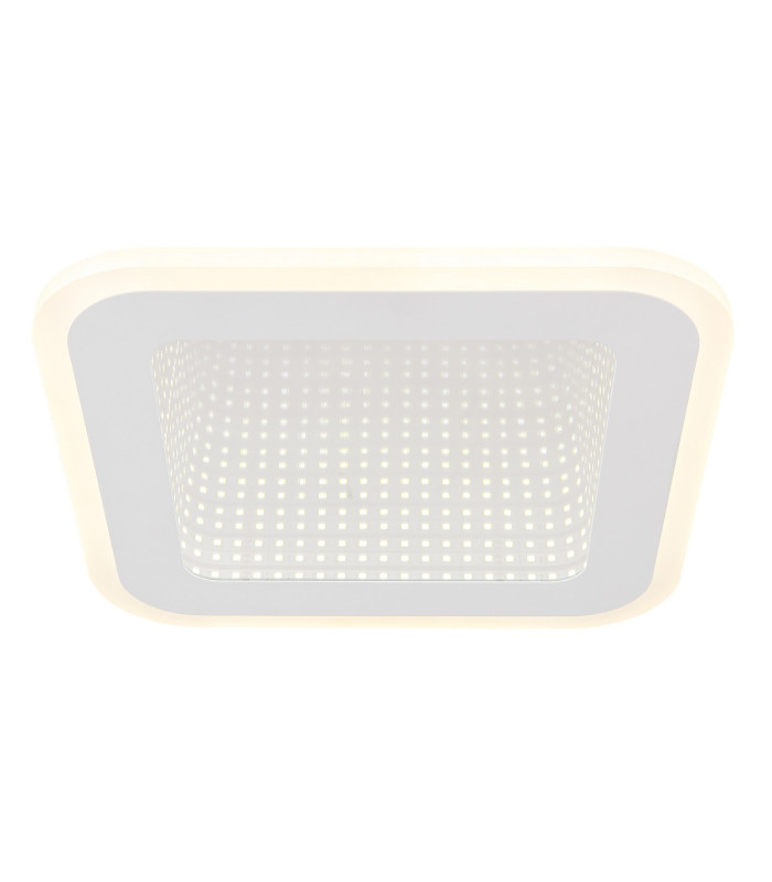 Lamela Square Integrated LED Semi Flush Ceiling Light White Matt LED 4000K-3