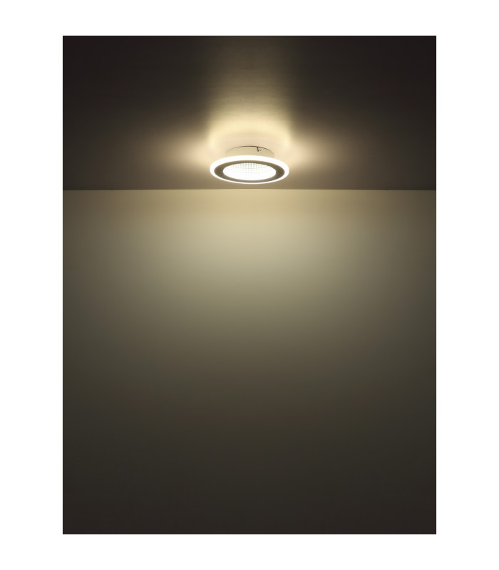 Lamela Square Integrated LED Semi Flush Ceiling Light White Matt LED 4000K-5