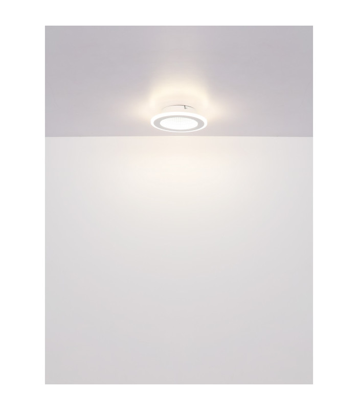 Lamela Square Integrated LED Semi Flush Ceiling Light White Matt LED 4000K-6