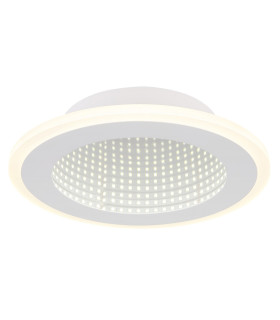 Lamela Round Integrated LED Semi Flush Ceiling Light White Matt LED 4000K-1