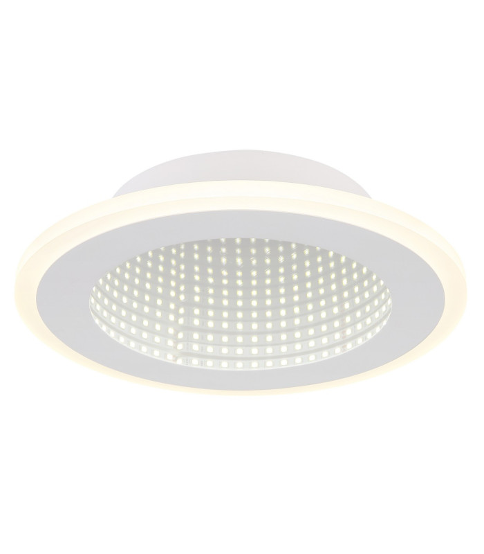 Lamela Round Integrated LED Semi Flush Ceiling Light White Matt LED 4000K-1