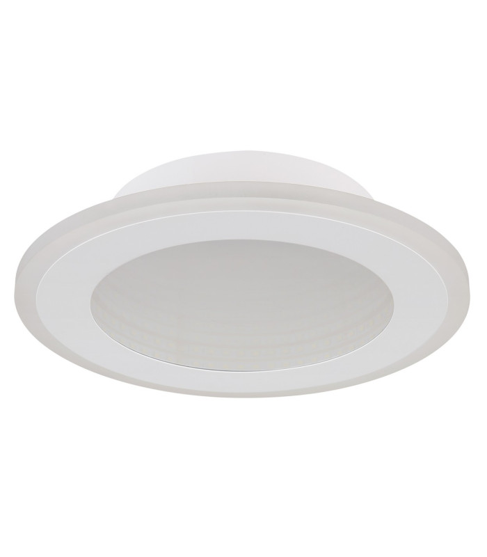 Lamela Round Integrated LED Semi Flush Ceiling Light White Matt LED 4000K-2