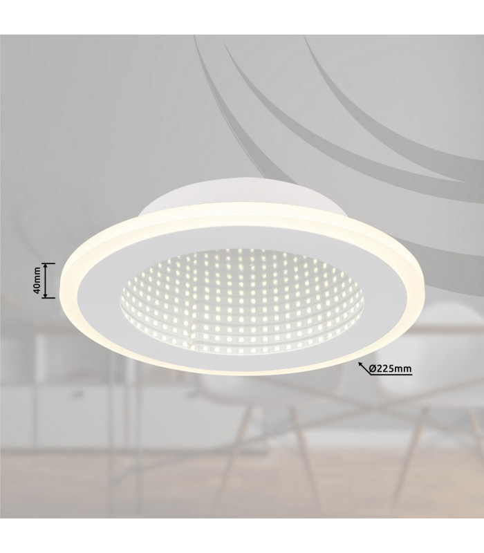 Lamela Round Integrated LED Semi Flush Ceiling Light White Matt LED 4000K-8