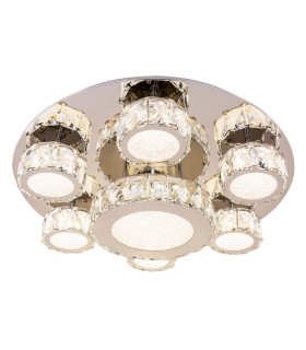 Amur Ceiling Light Chrome K9 Crystals 7x LED 4000K-1