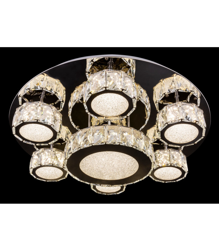 Amur Ceiling Light Chrome K9 Crystals 7x LED 4000K-5