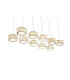 Amur Bar Pendant Ceiling Light Chrome 10x LED 4000K-5