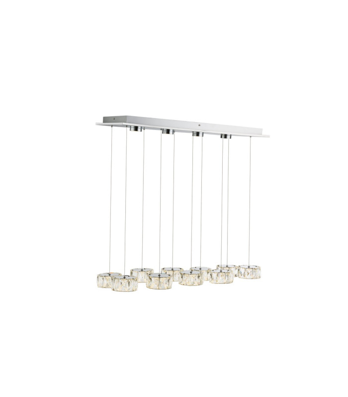 Amur Bar Pendant Ceiling Light Chrome 10x LED 4000K-7