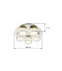 Amur Ceiling Light Chrome K5 Crystals LED Dimmable 4000K-4