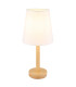 Joris Table Lamp with Round Tapered Shade Wood Look 1x E14-1
