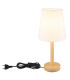 Joris Table Lamp with Round Tapered Shade Wood Look 1x E14-4