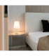 Joris Table Lamp with Round Tapered Shade Wood Look 1x E14-8