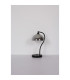 Eva Bedside Table Lamp Matt Black Smoke Glass Shade 1x G9-6