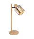 Run Glass Table Lamp Wood Look K5 Crystals Smoke Colored 1x E14-1