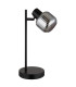 Tom Desk Task Lamp Matt Black Smoke Glass Shade 1x E14-2