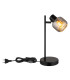 Tom Desk Task Lamp Matt Black Smoke Glass Shade 1x E14-3