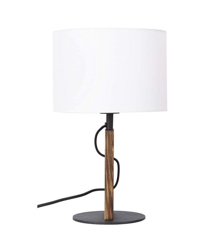 Pinus Table Lamp with Round Shade Brown Light 1x E27-2