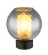 Ulf Table Lamp Matt Black Ball Smoke Glass Shade 1x E27-1