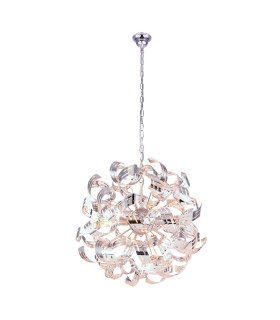 Falla Ribbon Pendant Ceiling Light Chrome 4x E14-1