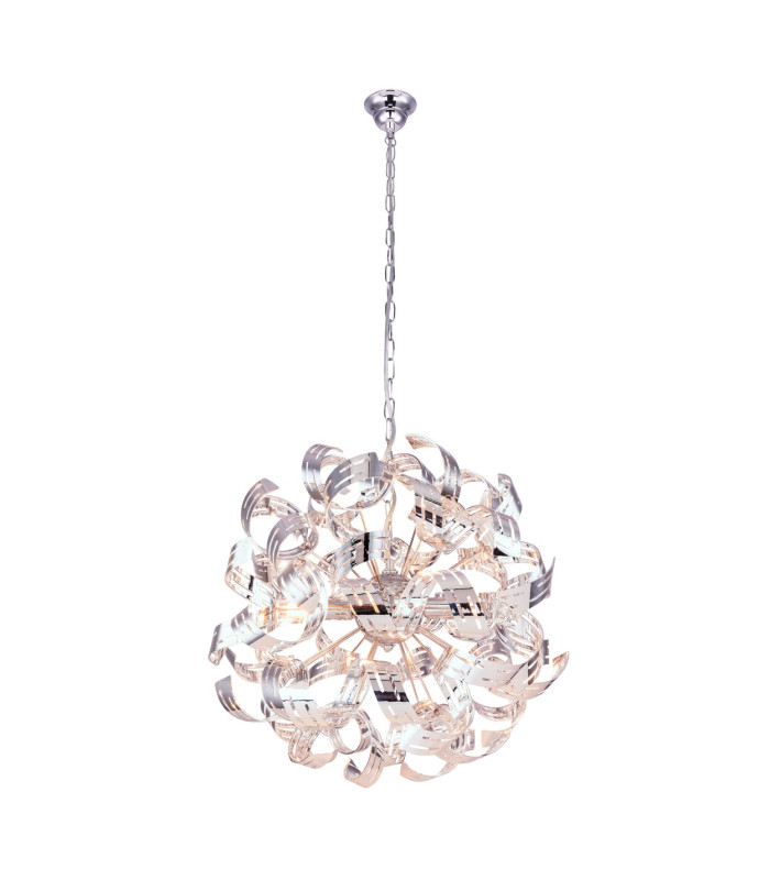 Falla Ribbon Pendant Ceiling Light Chrome 4x E14-1