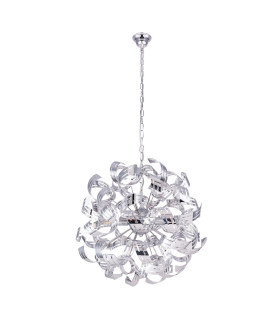 Falla Ribbon Pendant Ceiling Light Chrome 4x E14-2